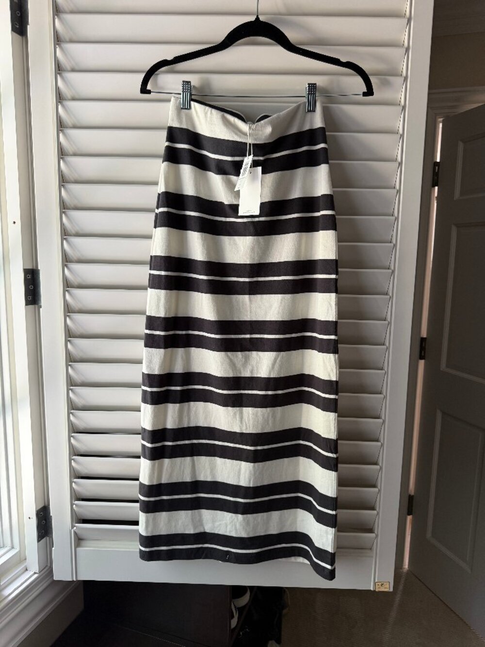 Z supply gail striped midi skirt